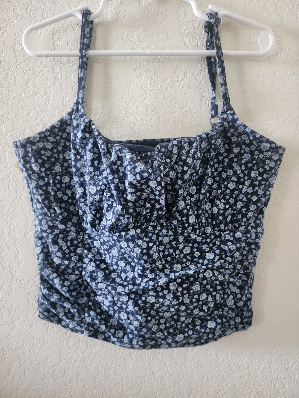 Hollister Navy Blue Floral Tie-Strap Cami